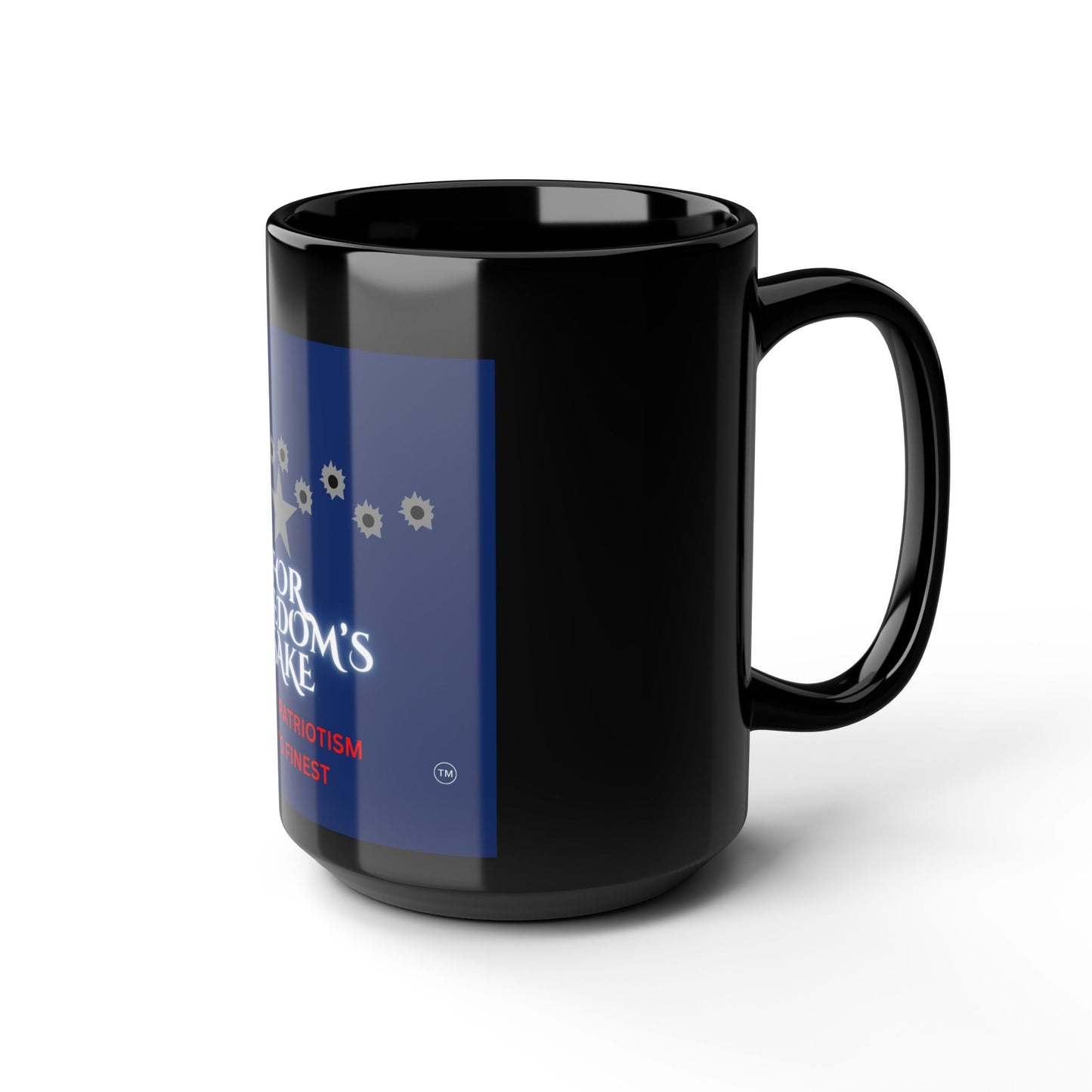 For Freedom's Sake Logo Black Mug (11oz, 15oz)